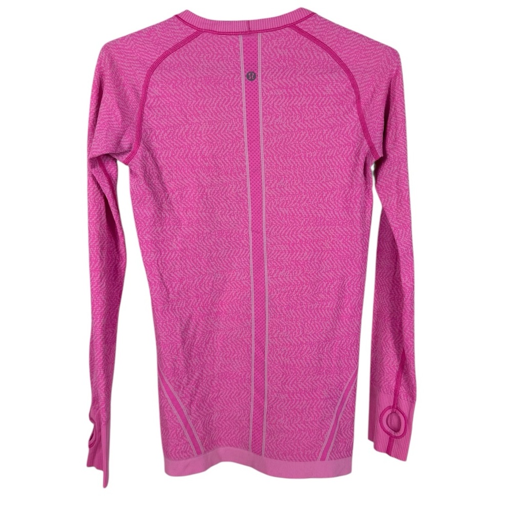 Swiftly Tech Long Sleeve Hip Length Size 6 Heathered Raspberry - Picture 2 of 4